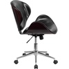 image:imageFlash Furniture Tana MidBack Mahogany Wood Conference Office Chair in White LeatherSoftBlack LeathersoftMahogany Frame