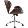 image:imageFlash Furniture Tana MidBack Mahogany Wood Conference Office Chair in White LeatherSoftBlack LeathersoftWalnut Frame