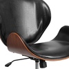 image:imageFlash Furniture Tana MidBack Mahogany Wood Conference Office Chair in White LeatherSoftBlack LeathersoftWalnut Frame