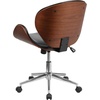 image:imageFlash Furniture Tana MidBack Mahogany Wood Conference Office Chair in White LeatherSoftBlack LeathersoftWalnut Frame