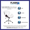image:imageFlash Furniture Tana MidBack Mahogany Wood Conference Office Chair in White LeatherSoftWhite LeathersoftMahogany Frame