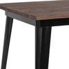 image:imageFlash Furniture Toby 315 Square Black Metal Indoor Table with Walnut Rustic Wood TopBlack