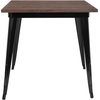 image:imageFlash Furniture Toby 315 Square Black Metal Indoor Table with Walnut Rustic Wood TopBlack