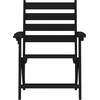image:imageFlash Furniture Tolleson Adirondack Dining Chair with Cup Holder Commercial Weather Resistant Recycled HDPE Adirondack Chair Fold Out Cupholder GrayBlack