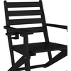 image:imageFlash Furniture Tolleson Adirondack Dining Chair with Cup Holder Commercial Weather Resistant Recycled HDPE Adirondack Chair Fold Out Cupholder GrayBlack