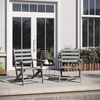 image:imageFlash Furniture Tolleson Adirondack Dining Chair with Cup Holder Commercial Weather Resistant Recycled HDPE Adirondack Chair Fold Out Cupholder GrayGrey