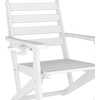 image:imageFlash Furniture Tolleson Adirondack Dining Chair with Cup Holder Commercial Weather Resistant Recycled HDPE Adirondack Chair Fold Out Cupholder GrayWhite