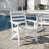 image:imageFlash Furniture Tolleson Adirondack Dining Chair with Cup Holder Commercial Weather Resistant Recycled HDPE Adirondack Chair Fold Out Cupholder GrayWhite