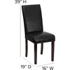 image:imageFlash Furniture Traditional Black LeatherSoft Upholstered Panel Back Parsons Dining ChairBlack