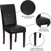 image:imageFlash Furniture Traditional Black LeatherSoft Upholstered Panel Back Parsons Dining ChairBlack
