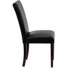 image:imageFlash Furniture Traditional Black LeatherSoft Upholstered Panel Back Parsons Dining ChairBlack