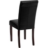 image:imageFlash Furniture Traditional Black LeatherSoft Upholstered Panel Back Parsons Dining ChairBlack