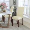 image:imageFlash Furniture Traditional Black LeatherSoft Upholstered Panel Back Parsons Dining ChairIvory