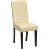 image:imageFlash Furniture Traditional Black LeatherSoft Upholstered Panel Back Parsons Dining ChairIvory