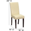 image:imageFlash Furniture Traditional Black LeatherSoft Upholstered Panel Back Parsons Dining ChairIvory