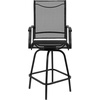 image:imageFlash Furniture Valerie Patio Bar Height Stools Set of 2 AllWeather Textilene Swivel Patio Stools with High Back amp Armrests in RedBlack