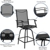image:imageFlash Furniture Valerie Patio Bar Height Stools Set of 2 AllWeather Textilene Swivel Patio Stools with High Back amp Armrests in RedBlack