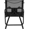 image:imageFlash Furniture Valerie Patio Bar Height Stools Set of 2 AllWeather Textilene Swivel Patio Stools with High Back amp Armrests in RedBlack