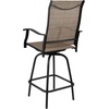image:imageFlash Furniture Valerie Patio Bar Height Stools Set of 2 AllWeather Textilene Swivel Patio Stools with High Back amp Armrests in RedBrown