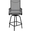 image:imageFlash Furniture Valerie Patio Bar Height Stools Set of 2 AllWeather Textilene Swivel Patio Stools with High Back amp Armrests in RedGrey