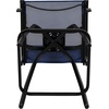 image:imageFlash Furniture Valerie Patio Bar Height Stools Set of 2 AllWeather Textilene Swivel Patio Stools with High Back amp Armrests in RedNavy