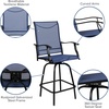 image:imageFlash Furniture Valerie Patio Bar Height Stools Set of 2 AllWeather Textilene Swivel Patio Stools with High Back amp Armrests in RedNavy
