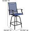 image:imageFlash Furniture Valerie Patio Bar Height Stools Set of 2 AllWeather Textilene Swivel Patio Stools with High Back amp Armrests in RedNavy