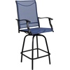 image:imageFlash Furniture Valerie Patio Bar Height Stools Set of 2 AllWeather Textilene Swivel Patio Stools with High Back amp Armrests in RedNavy