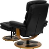 image:imageFlash Furniture Whitney Contemporary MultiPosition Recliner and Ottoman with Wood Base in Black LeatherSoft