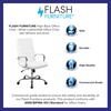 image:imageFlash Furniture Whitney High Back Desk Chair  White LeatherSoft Executive Swivel Office Chair with Chrome Frame amp Alan Low Back Designer Armless White Ribbed Swivel Task Office Chair