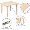 image:imageFlash Furniture Wren 21875W x 26625L Rectangular Green Plastic Height Adjustable Activity Table with Grey TopNatural