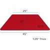 image:imageFlash Furniture Wren 225W x 45L Trapezoid Grey HP Laminate Activity Table  Height Adjustable Short LegsRed