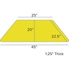 image:imageFlash Furniture Wren 225W x 45L Trapezoid Grey HP Laminate Activity Table  Height Adjustable Short LegsYellow