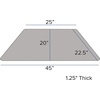 image:imageFlash Furniture Wren 225W x 45L Trapezoid Oak HP Laminate Activity Table  Standard Height Adjustable LegsGrey