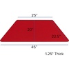 image:imageFlash Furniture Wren 225W x 45L Trapezoid Oak HP Laminate Activity Table  Standard Height Adjustable LegsRed