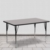 image:imageFlash Furniture Wren 24W x 60L Rectangular Oak HP Laminate Activity Table  Standard Height Adjustable LegsGrey