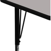 image:imageFlash Furniture Wren 24W x 60L Rectangular Oak HP Laminate Activity Table  Standard Height Adjustable LegsGrey