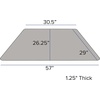 image:imageFlash Furniture Wren 29W x 57L Trapezoid Grey HP Laminate Activity Table  Standard Height Adjustable LegsGrey