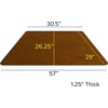 image:imageFlash Furniture Wren 29W x 57L Trapezoid Grey HP Laminate Activity Table  Standard Height Adjustable LegsOak