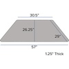 image:imageFlash Furniture Wren 29W x 57L Trapezoid Oak Thermal Laminate Activity Table  Standard Height Adjustable LegsGrey