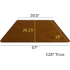 image:imageFlash Furniture Wren 29W x 57L Trapezoid Oak Thermal Laminate Activity Table  Standard Height Adjustable LegsOak
