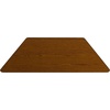 image:imageFlash Furniture Wren 29W x 57L Trapezoid Oak Thermal Laminate Activity Table  Standard Height Adjustable LegsOak