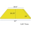 image:imageFlash Furniture Wren 29W x 57L Trapezoid Oak Thermal Laminate Activity Table  Standard Height Adjustable LegsYellow