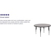 image:imageFlash Furniture Wren 48 Round Grey HP Laminate Activity Table  Height Adjustable Short LegsGrey