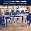 image:imageFlash Furniture Wren Adjustable Classroom Activity Table for School and Home Plastic Activity Table for Kids 23625 W x 4725 L GrayBlueBlue