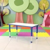 image:imageFlash Furniture Wren Adjustable Classroom Activity Table for School and Home Plastic Activity Table for Kids 23625 W x 4725 L GrayBlueBlue