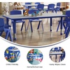 image:imageFlash Furniture Wren Adjustable Classroom Activity Table for School and Home Plastic Activity Table for Kids 23625 W x 4725 L GrayBlueBlue