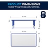 image:imageFlash Furniture Wren Adjustable Classroom Activity Table for School and Home Plastic Activity Table for Kids 23625 W x 4725 L GrayBlueBlue