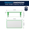 image:imageFlash Furniture Wren Adjustable Classroom Activity Table for School and Home Plastic Activity Table for Kids 23625 W x 4725 L GrayBlueGreen