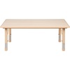 image:imageFlash Furniture Wren Adjustable Classroom Activity Table for School and Home Plastic Activity Table for Kids 23625 W x 4725 L GrayBlueNatural